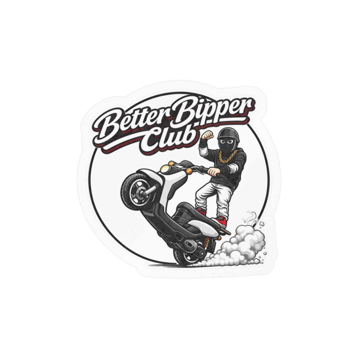 Better Bipper Club Moped Sticker