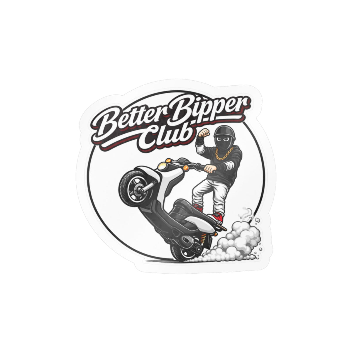 Better Bipper Club Moped Sticker
