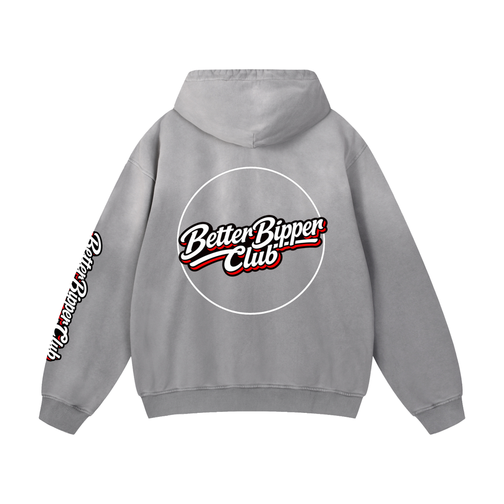 Heavyweight Text Only Hoodie Red