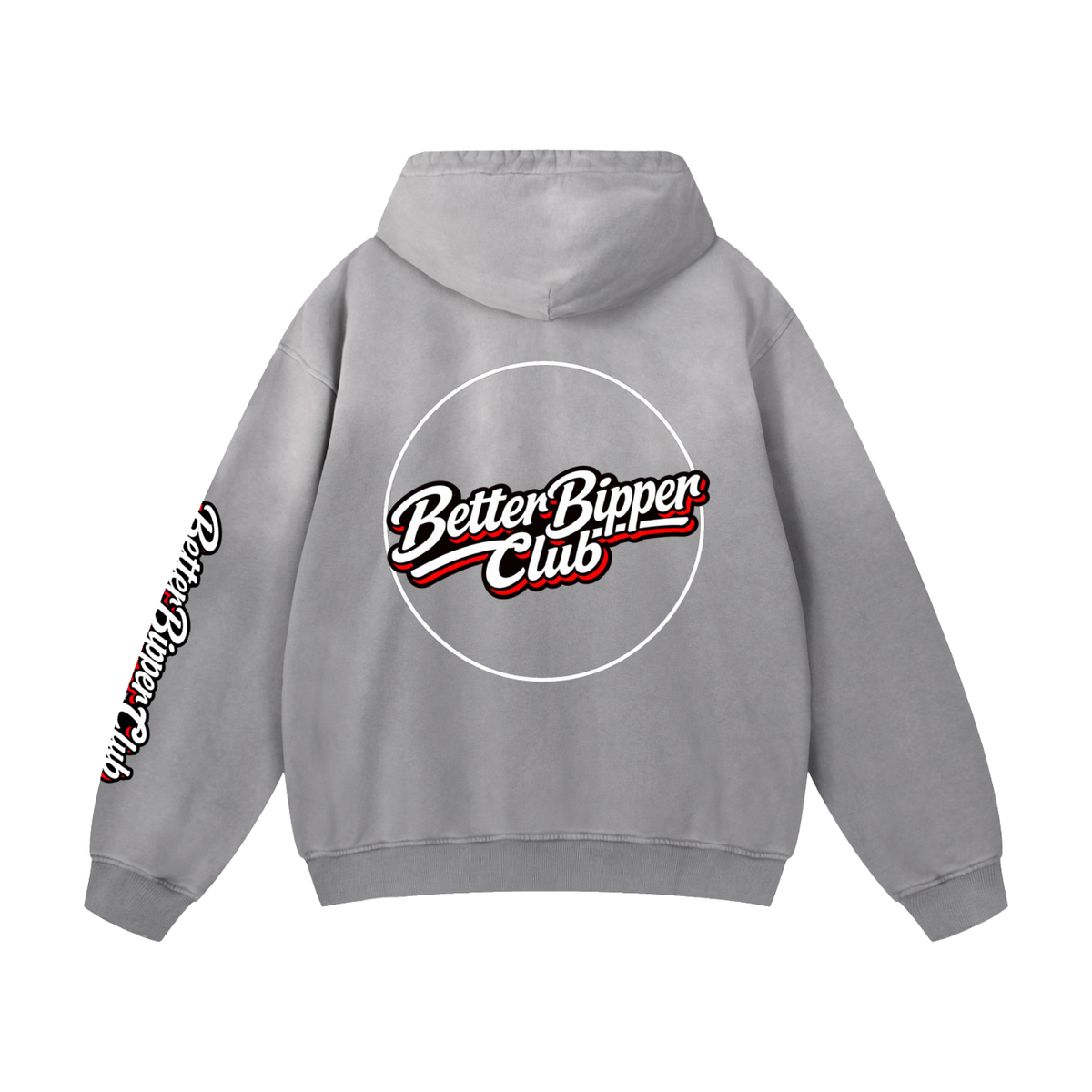 Heavyweight Text Only Hoodie Red