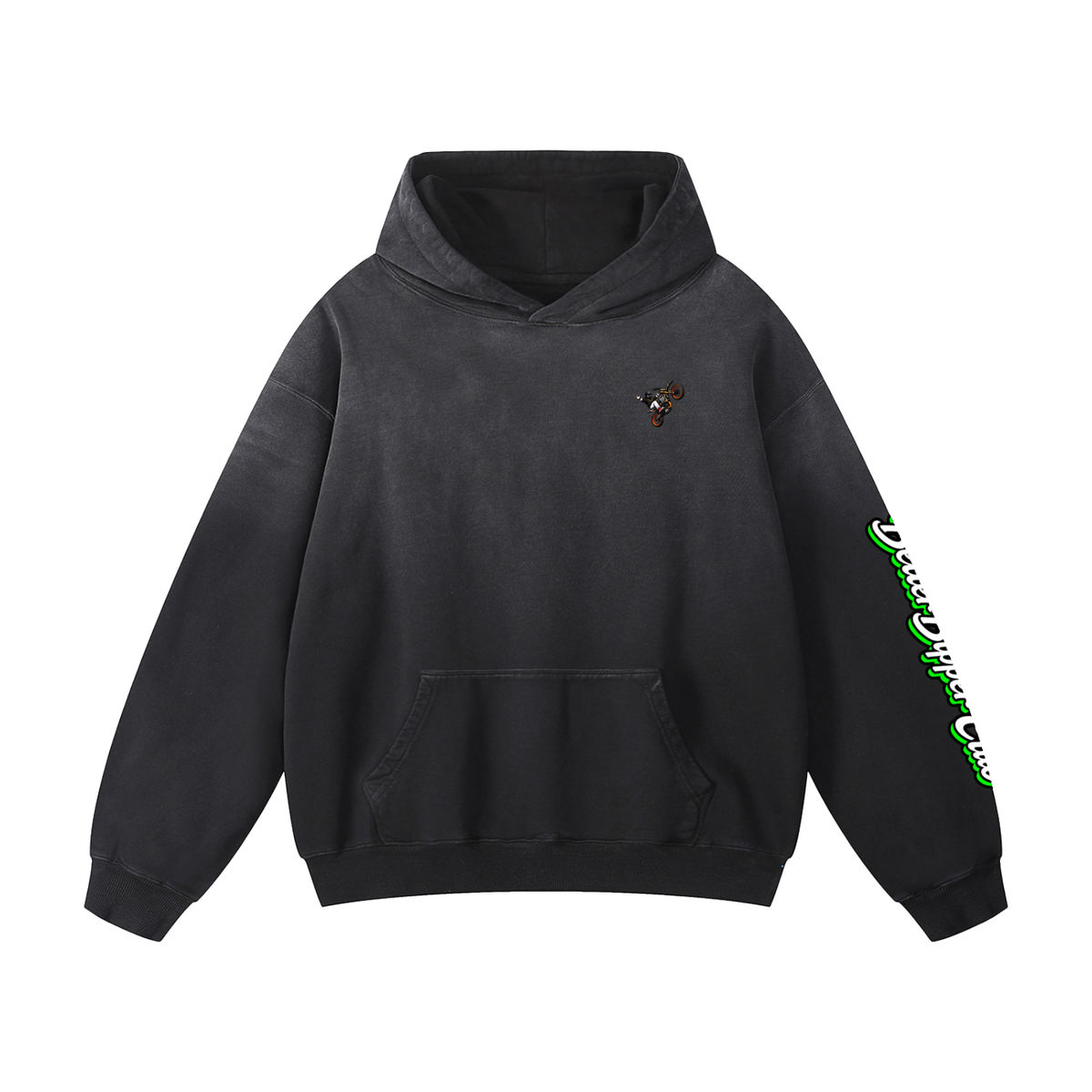 Heavyweight Text Only Hoodie Green