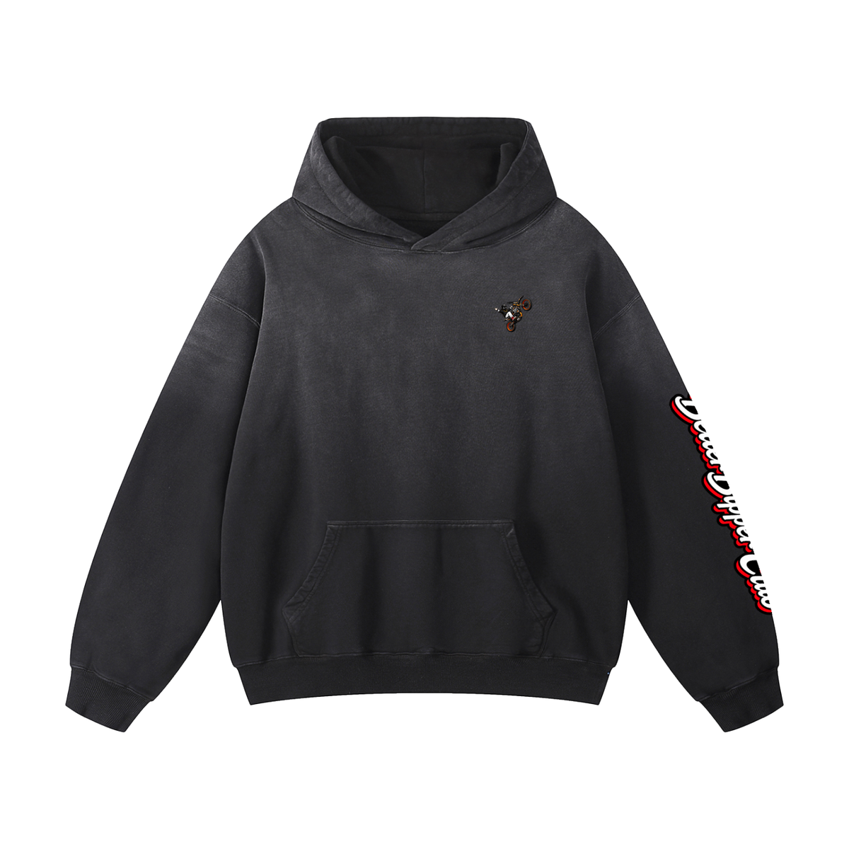 Heavyweight Text Only Hoodie Red