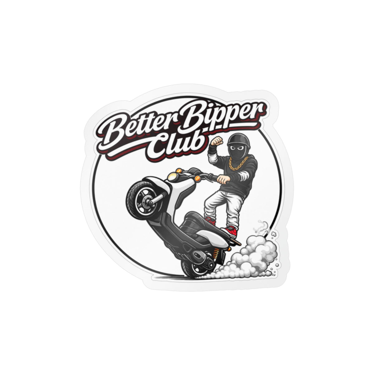 Better Bipper Club Moped Sticker