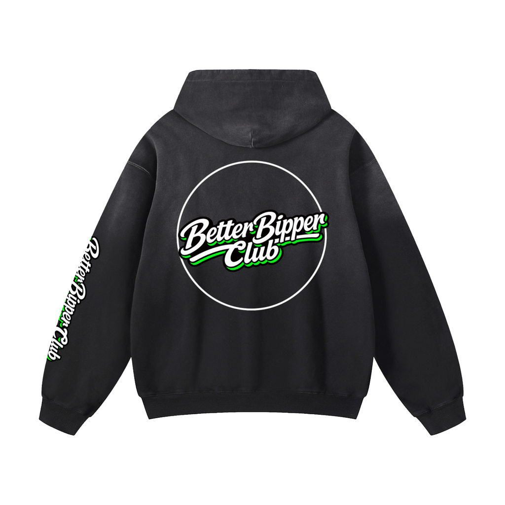 Heavyweight Text Only Hoodie Green