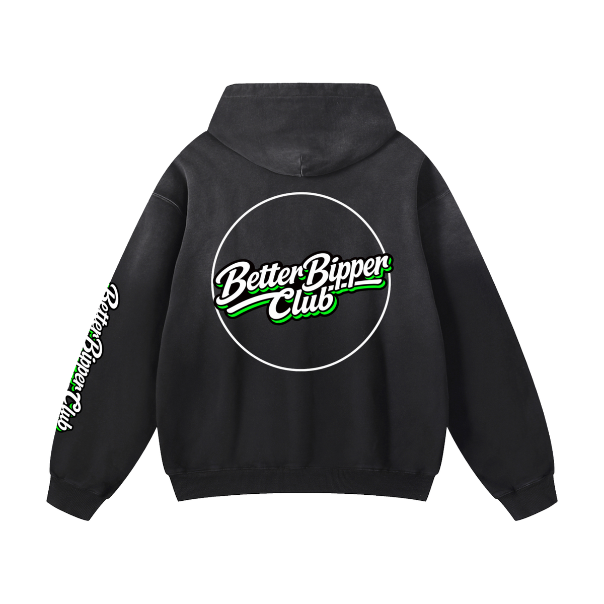 Heavyweight Text Only Hoodie Green