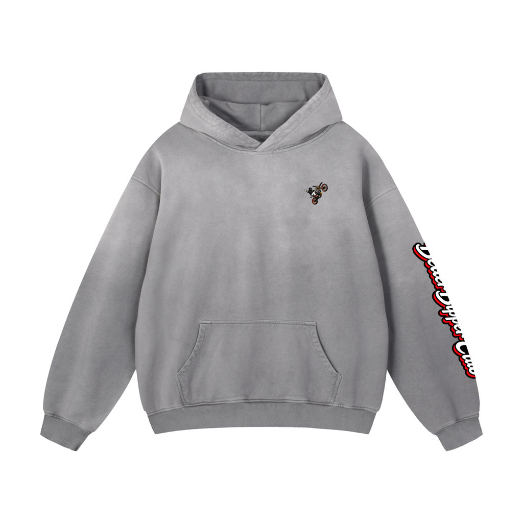 Heavyweight Text Only Hoodie Red