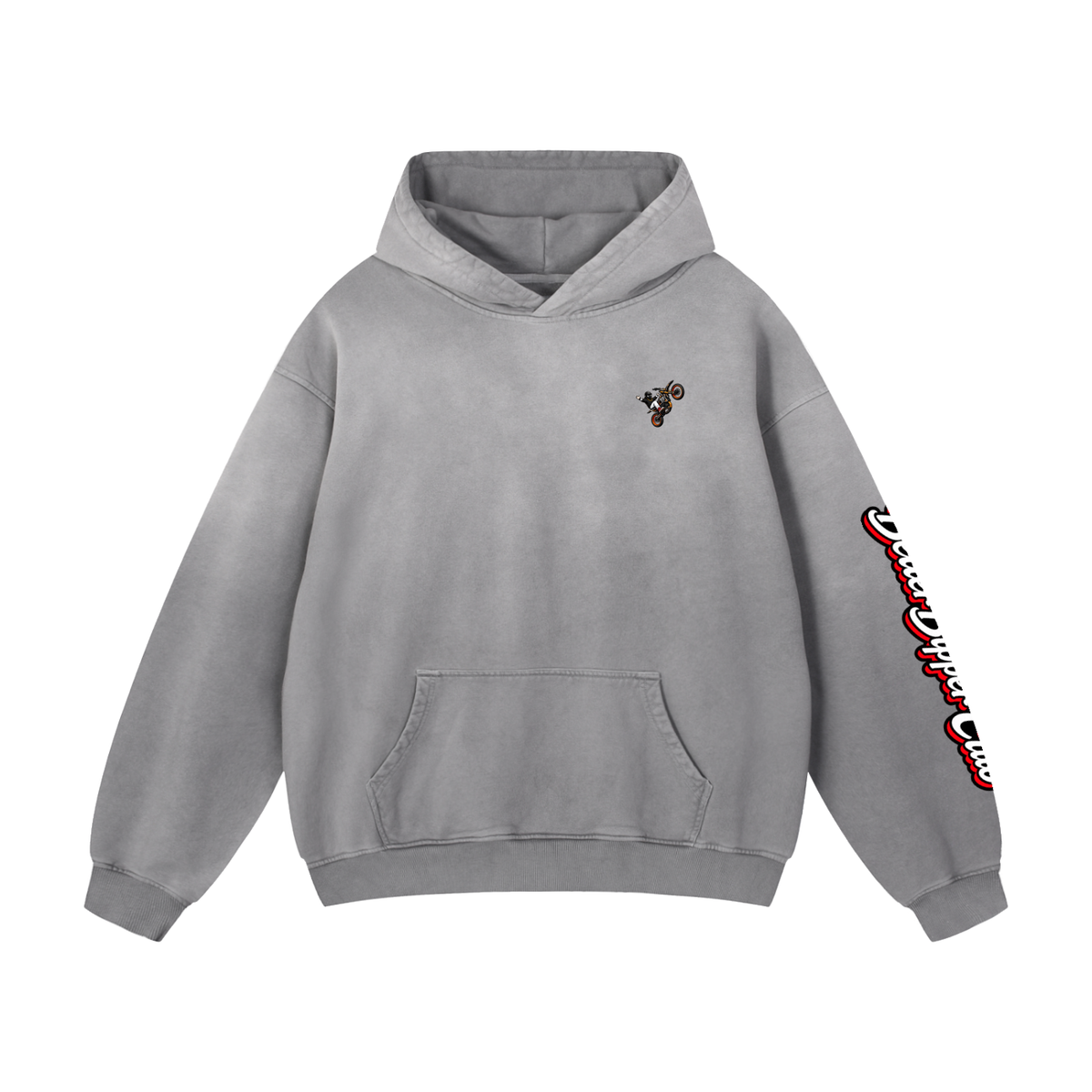 Heavyweight Text Only Hoodie Red